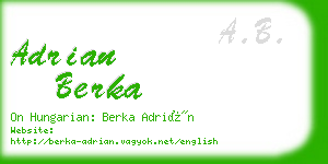 adrian berka business card